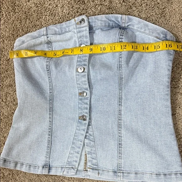 H&M Divided Light Blue Denim Bandeau Top SKU1279 - Picture 5 of 11